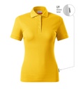 Koszulka polo damska - żółty 04 (brand label) - a