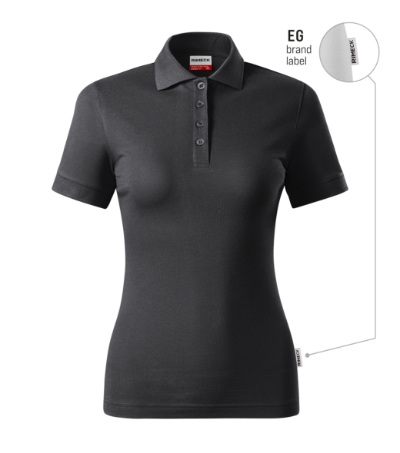 Koszulka polo damska - ebony gray 94 (brand label) - a
