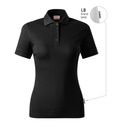 Koszulka polo damska - czarny 01 (brand label) - a