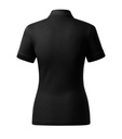 Koszulka polo damska - czarny 01 (brand label) - b