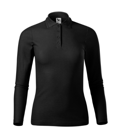Koszulka polo damska - czarny - a