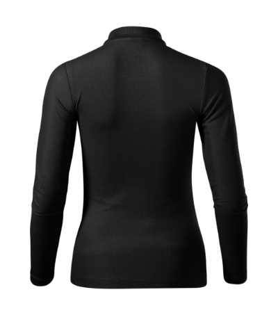 Koszulka polo damska - czarny - b