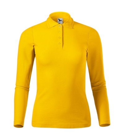 Koszulka polo damska - żółty - A