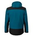 Zimowa kurtka softshellowa męska - petrol blue - b
