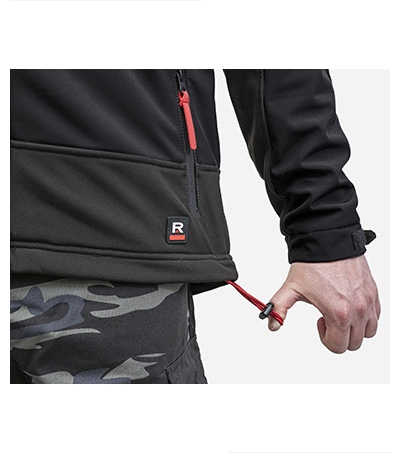 Zimowa kurtka softshellowa męska - czarny - e