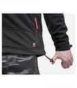 Zimowa kurtka softshellowa męska - czarny - e