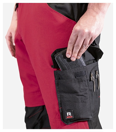 Spodnie robocze męskie - marlboro czerwony - d