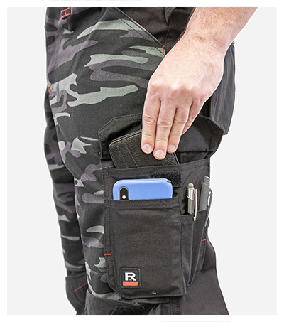 Spodnie robocze męskie - camouflage dark gray - d