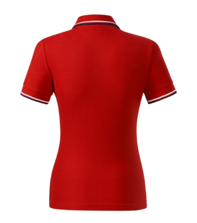 Koszulka polo damska - czerwony - b