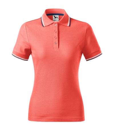 Koszulka polo damska - coral - a