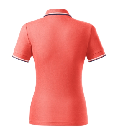 Koszulka polo damska - coral - b