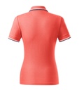 Koszulka polo damska - coral - b