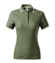 Koszulka polo damska - khaki - a