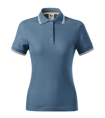 Koszulka polo damska - denim - a