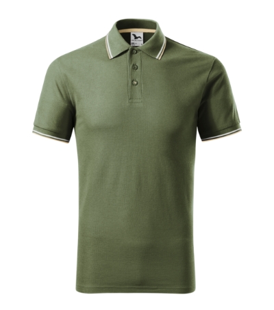Koszulka polo męska - khaki - a