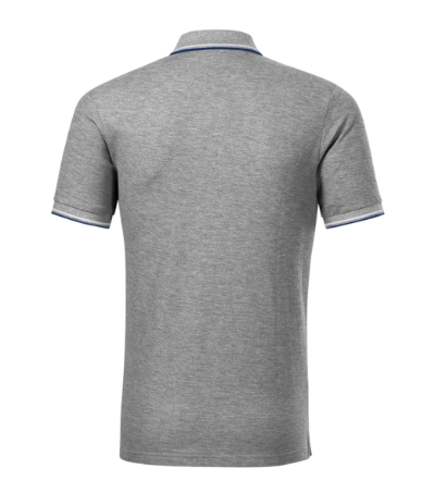 Koszulka polo męska - ciemnoszary melanż - b