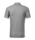 Koszulka polo męska - ciemnoszary melanż - b