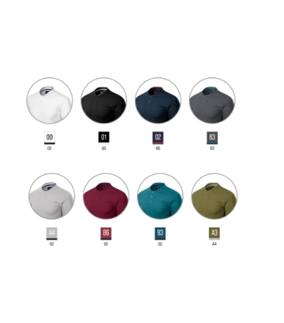 Koszulka polo męska - light anthracite - g