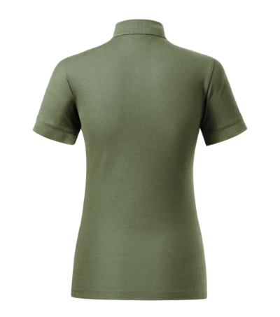 Koszulka polo damska - khaki - b