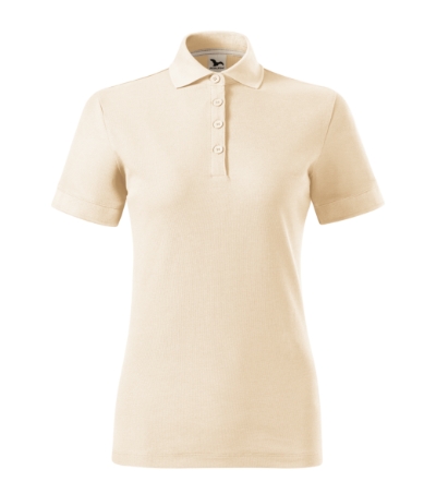 Koszulka polo damska - migdałowy - a