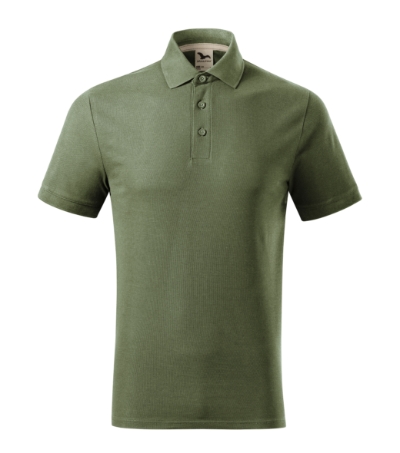 Koszulka polo męska - khaki - a