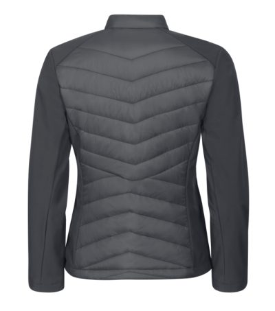 Kurtka hybrydowa damska - light anthracite - B