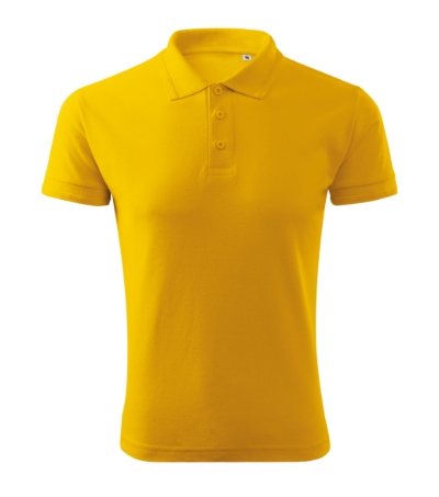 Koszulka polo męska - żółty - a