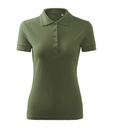Koszulka polo damska - khaki - a