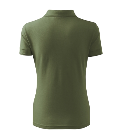 Koszulka polo damska - khaki - b
