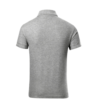 Koszulka polo dziecięca - ciemnoszary melanż - b