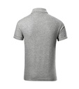 Koszulka polo dziecięca - ciemnoszary melanż - b