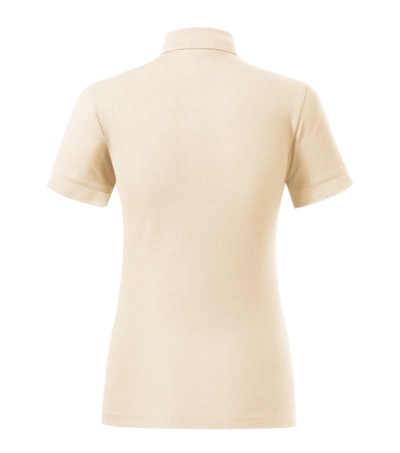 Koszulka polo damska - migdałowy - b