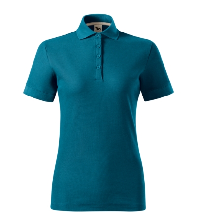 Koszulka polo damska - petrol blue - a