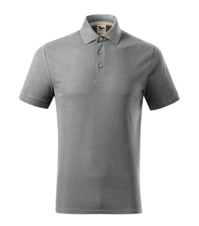 Koszulka polo męska - siwoszary - a