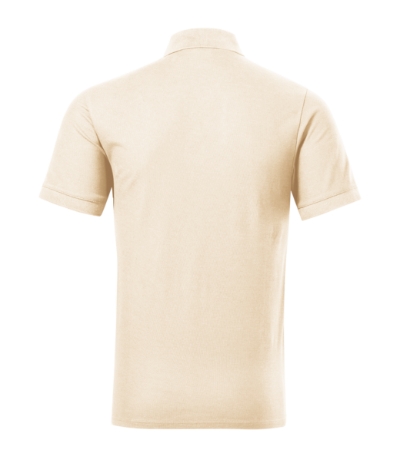 Koszulka polo męska - migdałowy - b