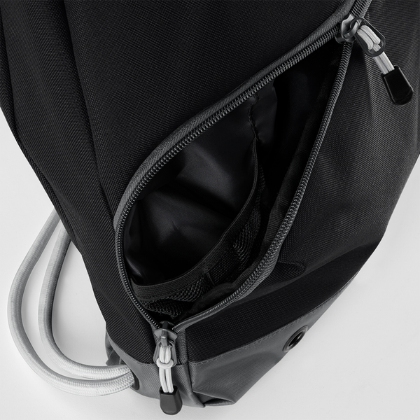 Wodoodporny worek sportowy 18L z kieszenią na buty - Black