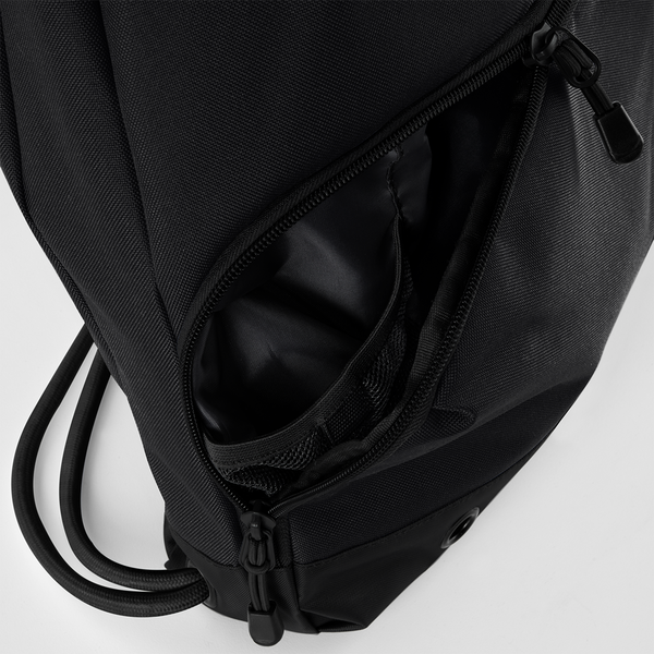 Wodoodporny worek sportowy 18L z kieszenią na buty - Black & Black