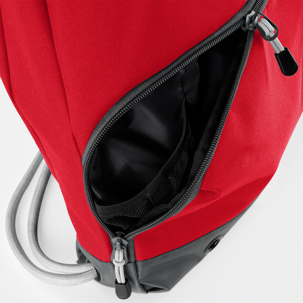 Wodoodporny worek sportowy 18L z kieszenią na buty - Classic Red
