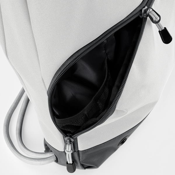 Wodoodporny worek sportowy 18L z kieszenią na buty - Ice Grey