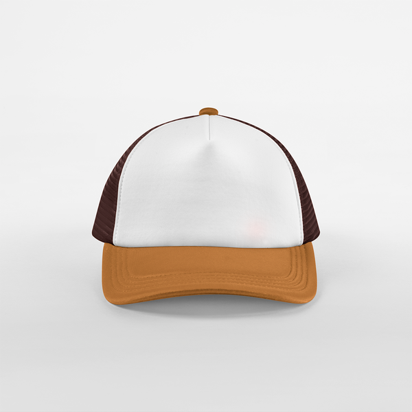 Czapka Trucker 5-Panelowa Snapback - Chocolate & Dark Amber