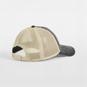Czapka Trucker 6-Panel z Daszkiem Snapback - Vintage Black & Stone