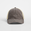 Czapka Trucker 6-Panel z Daszkiem Snapback - Vintage Brown & Stone