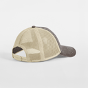 Czapka Trucker 6-Panel z Daszkiem Snapback - Vintage Brown & Stone