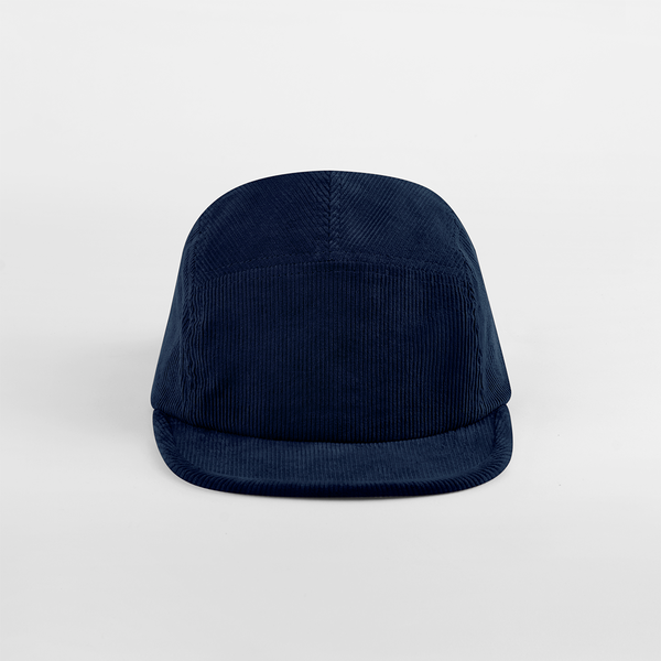 Czapka sztruksowa 5-panelowa z regulacją - Oxford Navy