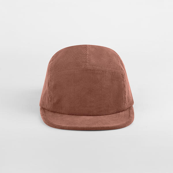 Czapka sztruksowa 5-panelowa z regulacją - Redwood