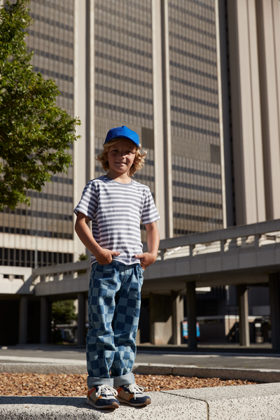 Czapka dziecięca 5-panelowa z bawełny - Yellow