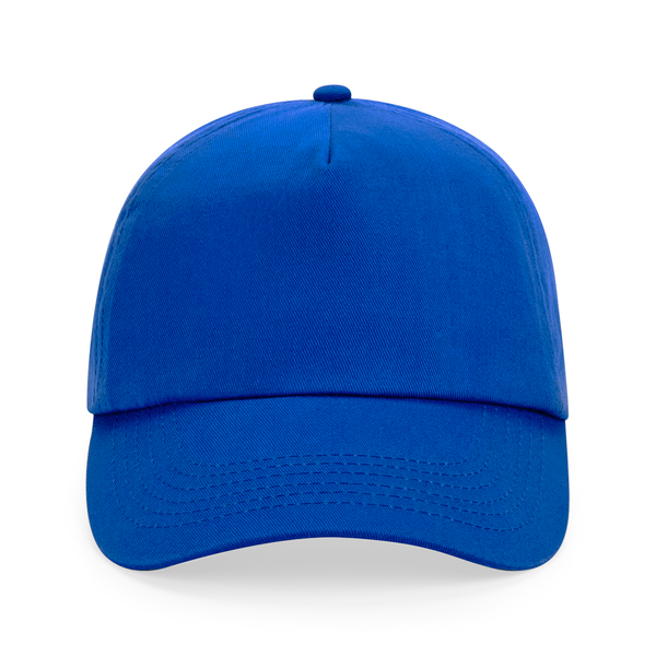 Czapka 5‑panelowa bawełniana z regulacją - Bright Royal
