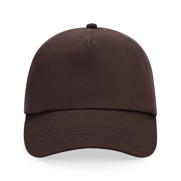 Czapka 5‑panelowa bawełniana z regulacją - Chocolate