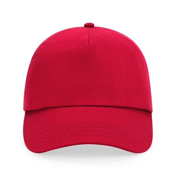 Czapka 5‑panelowa bawełniana z regulacją - Classic Red