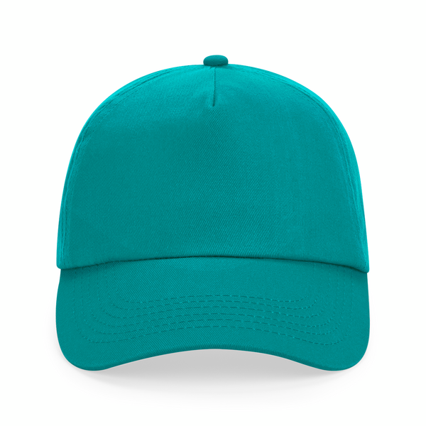 Czapka 5‑panelowa bawełniana z regulacją - Emerald